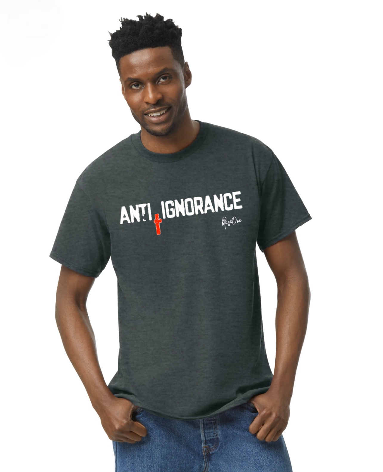 1 Anti-Ignorance Grey Tee