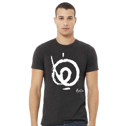 Logo Charcoal and White Tee