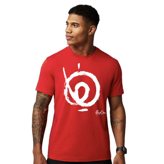 Logo Red and White Tee