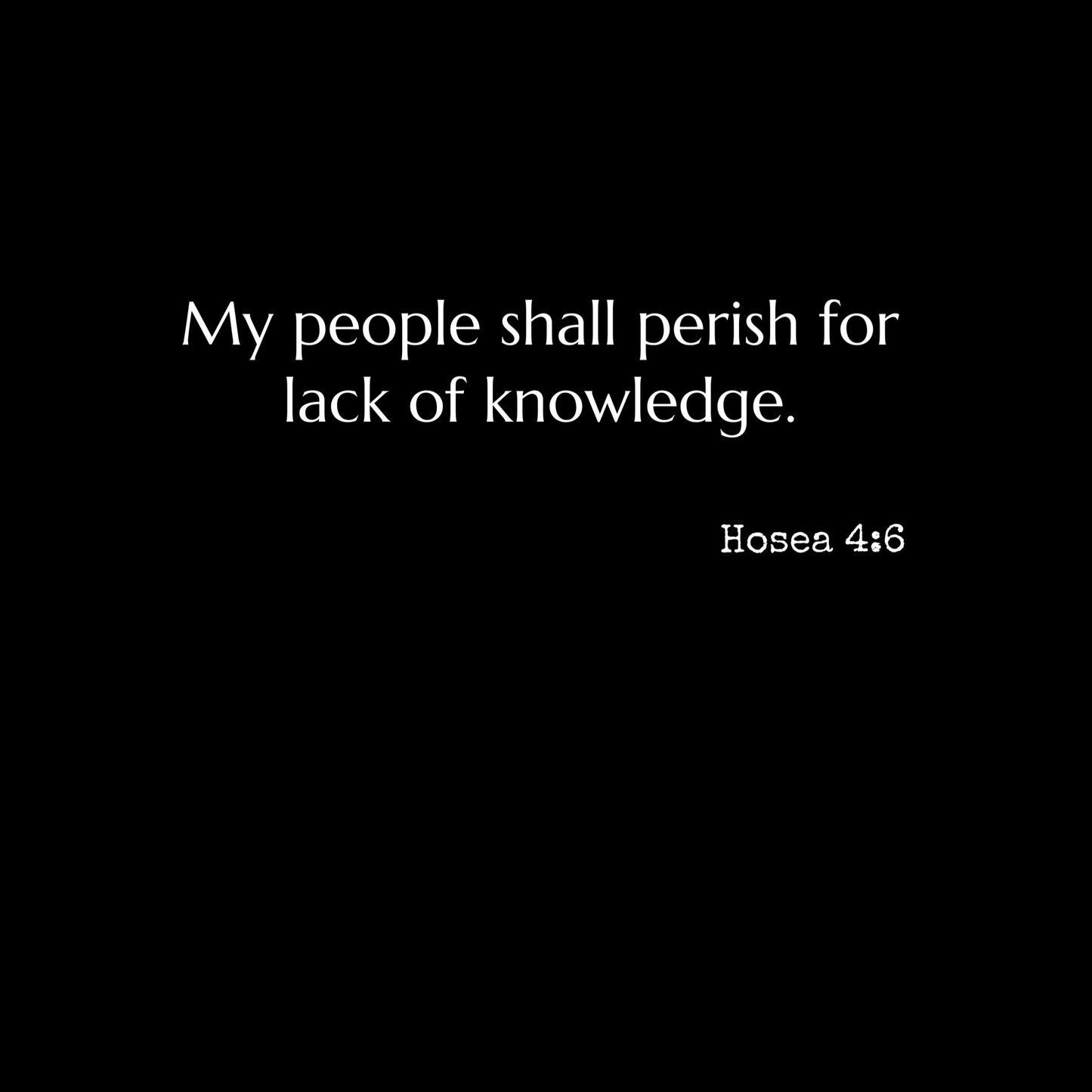 1 Anti-Ignorance Black Tee