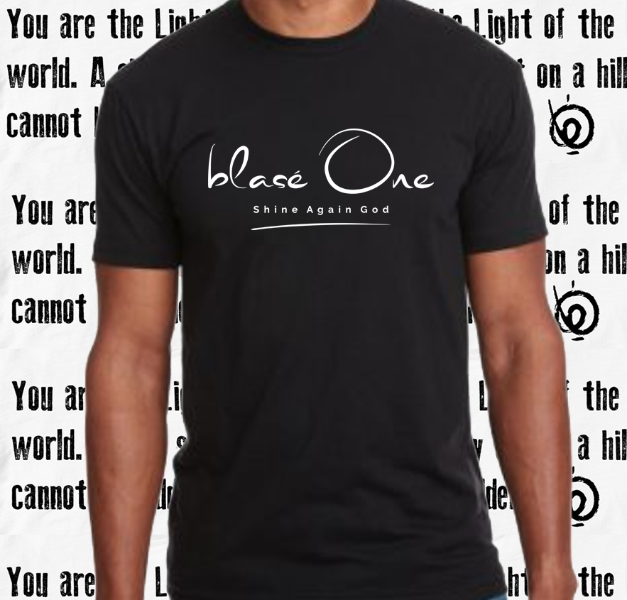 7 blasé One " Shine" Black Tee