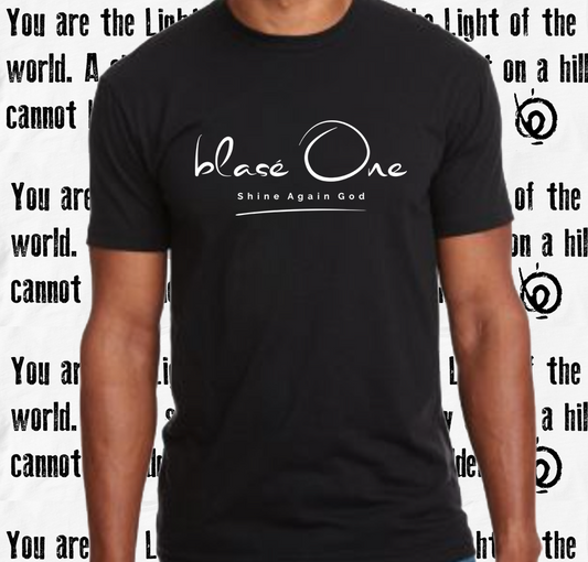 7 blasé One " Shine" Black Tee