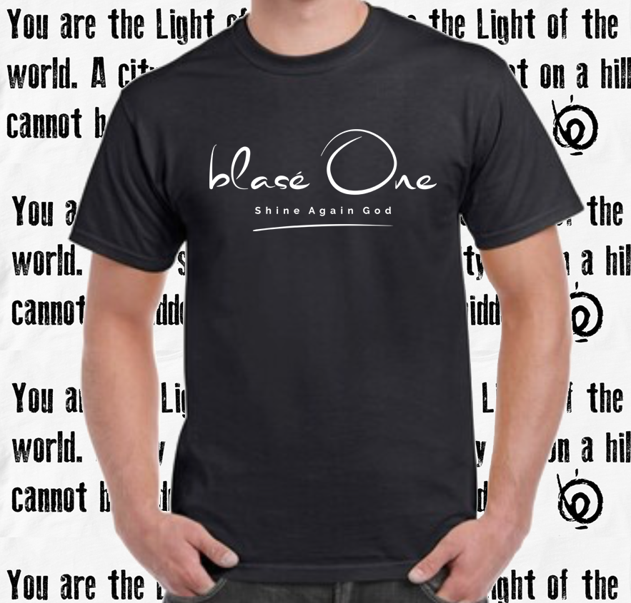 7 blasé One " Shine" Black Tee