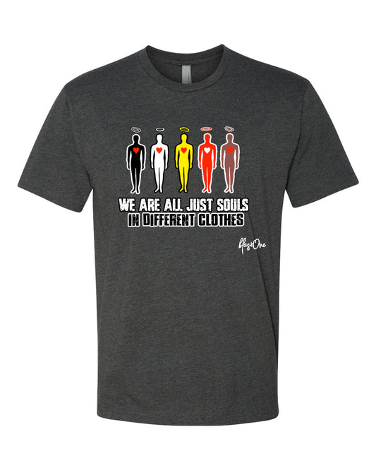 4 Souls In Different Clothes Dark Gray Tee