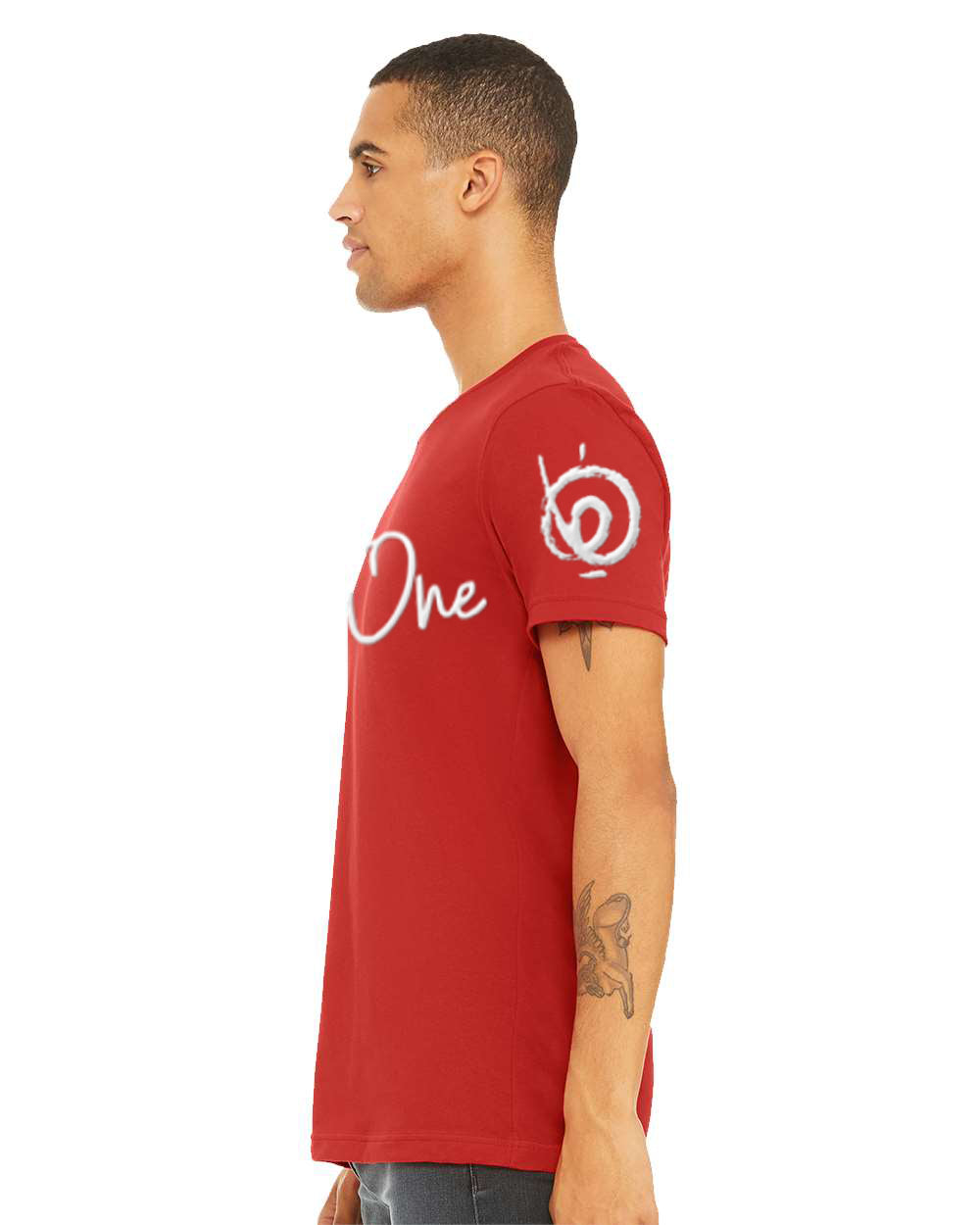 6 Signature 3D White & Red Tee