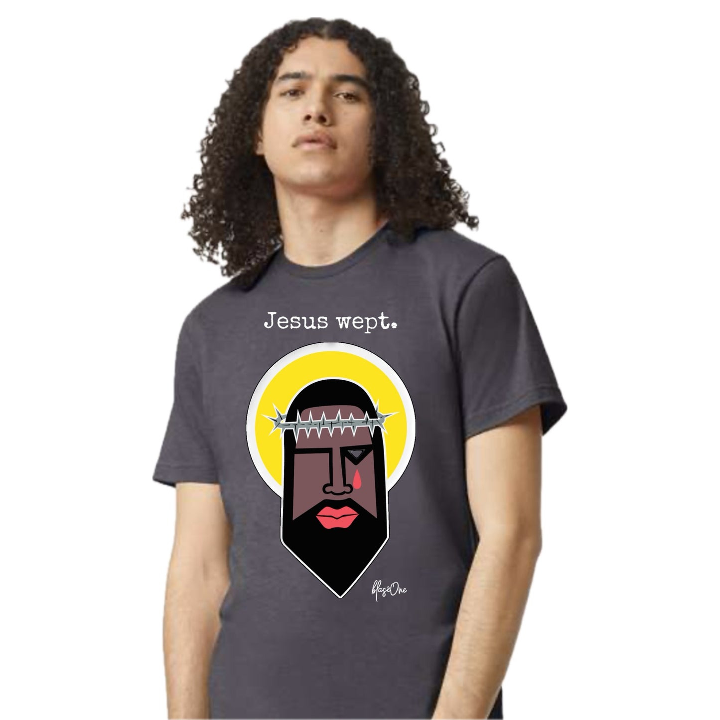 7.3 Jesus Wept Gray Tee