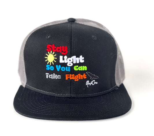 Stay Light Take Flight Black & Gray Cap