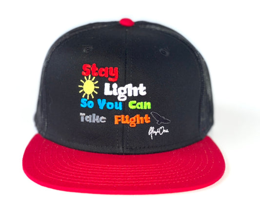 Stay Light Take Flight Red & Black Cap